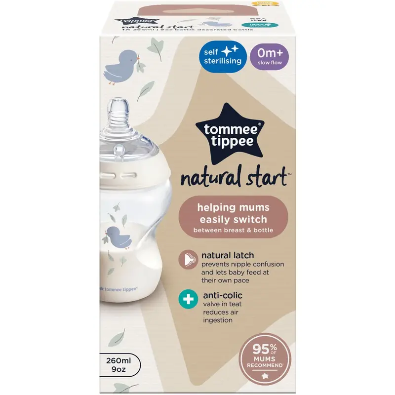 Tommee Tippee Natural Start Baby Flaske 1 X 260 Ml - Deco 2