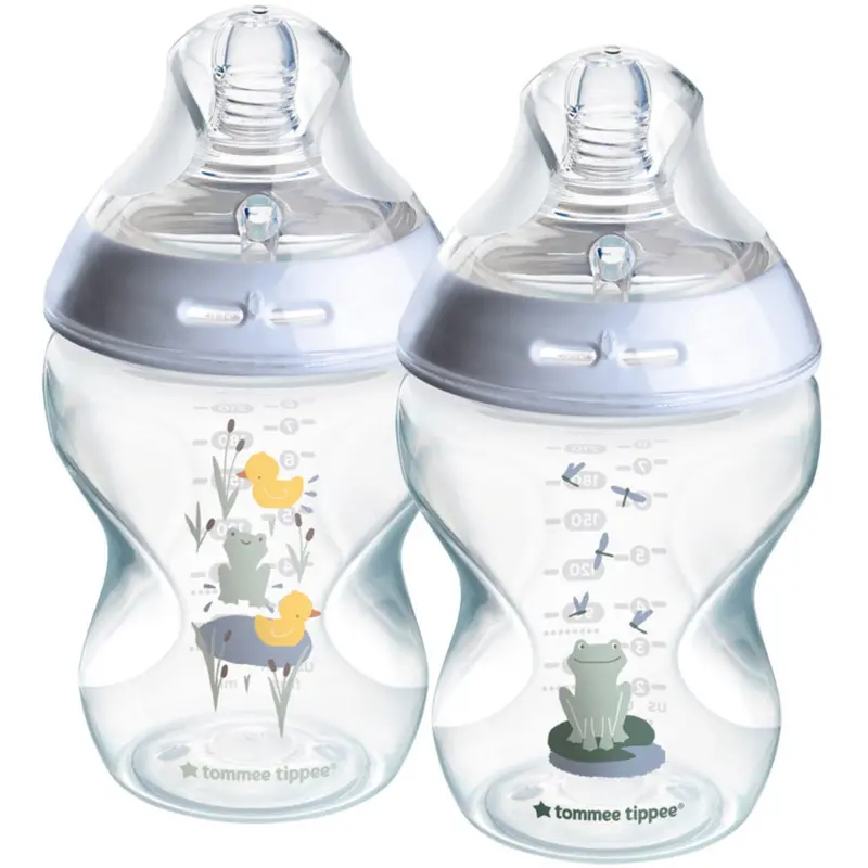 Tommee Tippee Natural Start Baby Flaske 2 X 260 Ml - Deco Blue 1