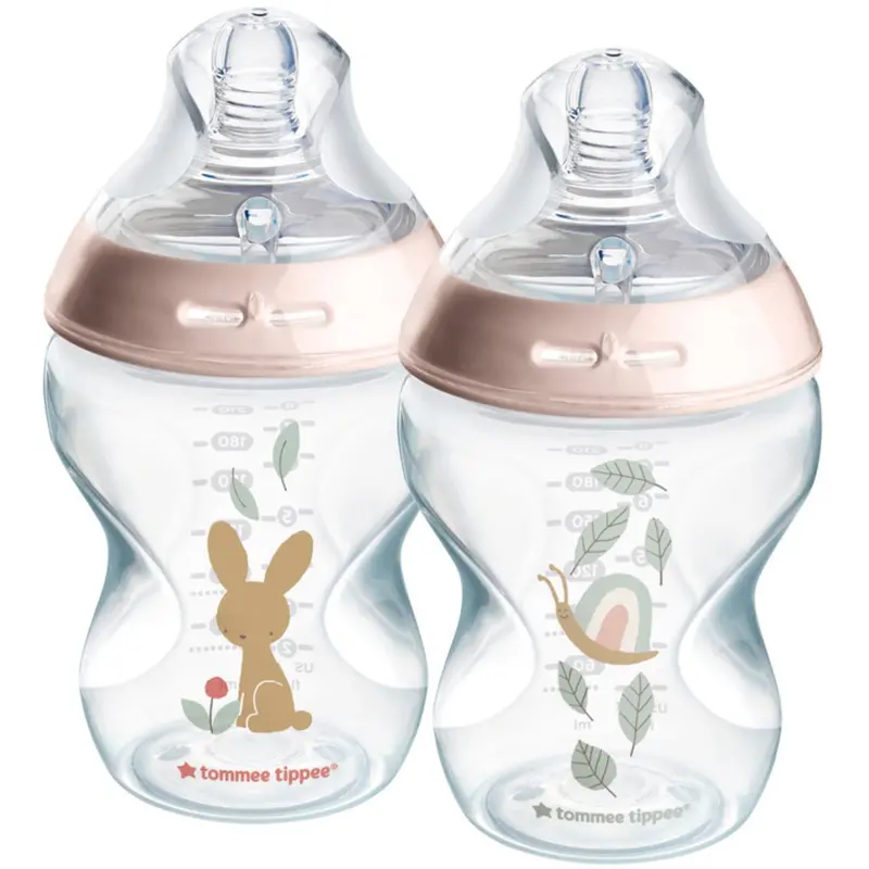Tommee Tippee Natural Start Baby Flaske 2 X 260 Ml - Deco Pink 1