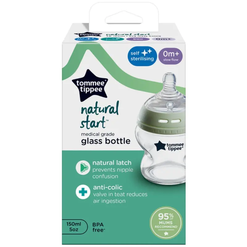 Tommee Tippee Natural Start Glass 1X 150Ml Baby Flaske 2