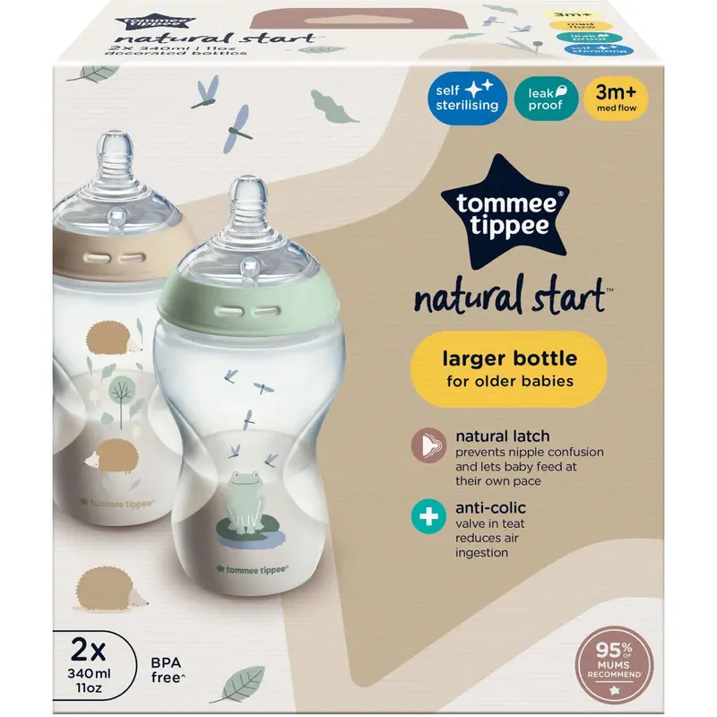 Tommee Tippee Ns 2X 340Ml Btl Pond Al Ar Sutteflaske 2