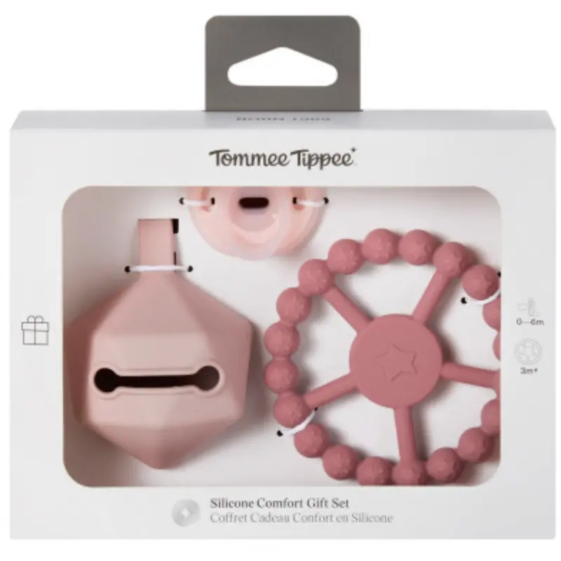 Tommee Tippee Silikone Gavesæt Pink 1