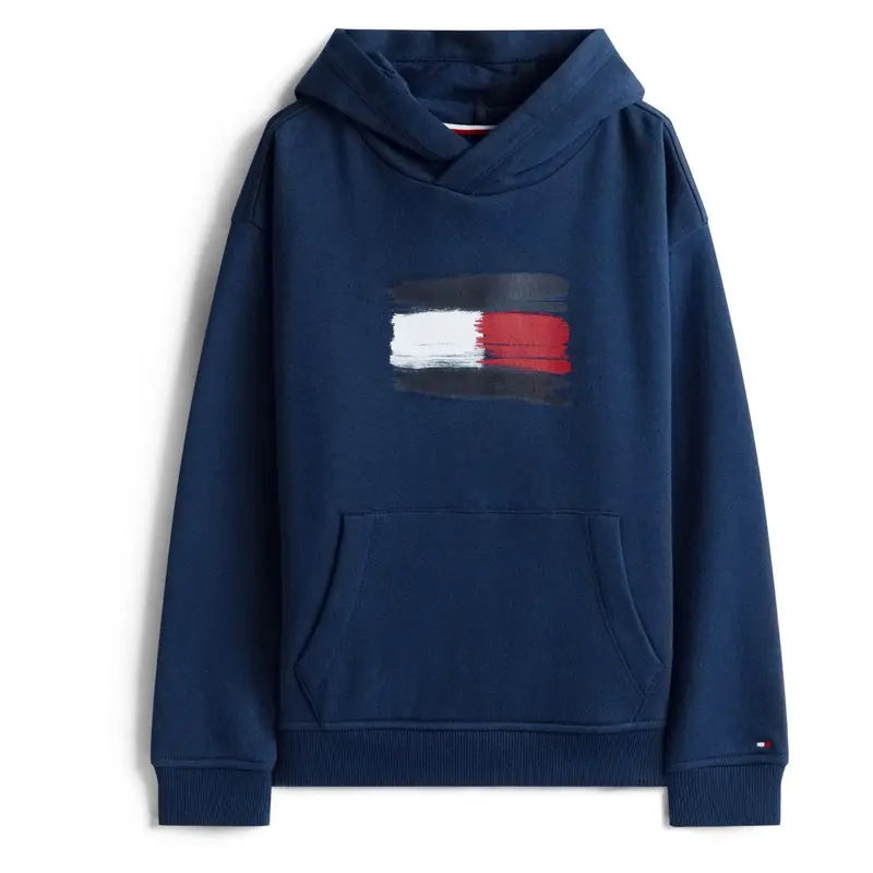 Tommy Hilfiger Dark Night Navy Flag Hættetrøje 1
