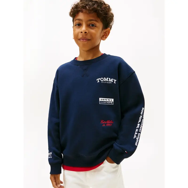 Tommy Hilfiger Dark Night Navy Multi Print Sweatshirt 2