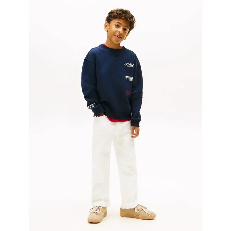 Tommy Hilfiger Dark Night Navy Multi Print Sweatshirt 4