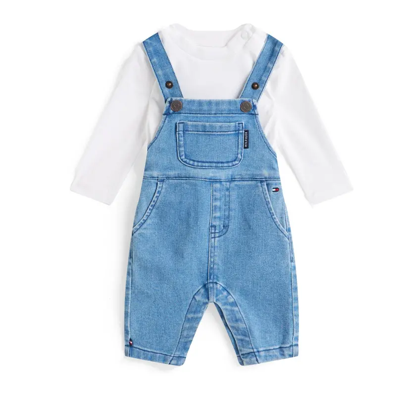 Tommy Hilfiger Denim Medium Denim Dungaree Bukser 1