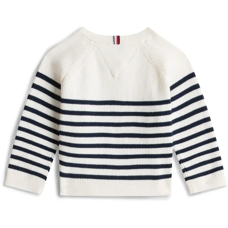 Tommy Hilfiger Ivory Silk Stripes Essential Regular Cardigan Ls 4