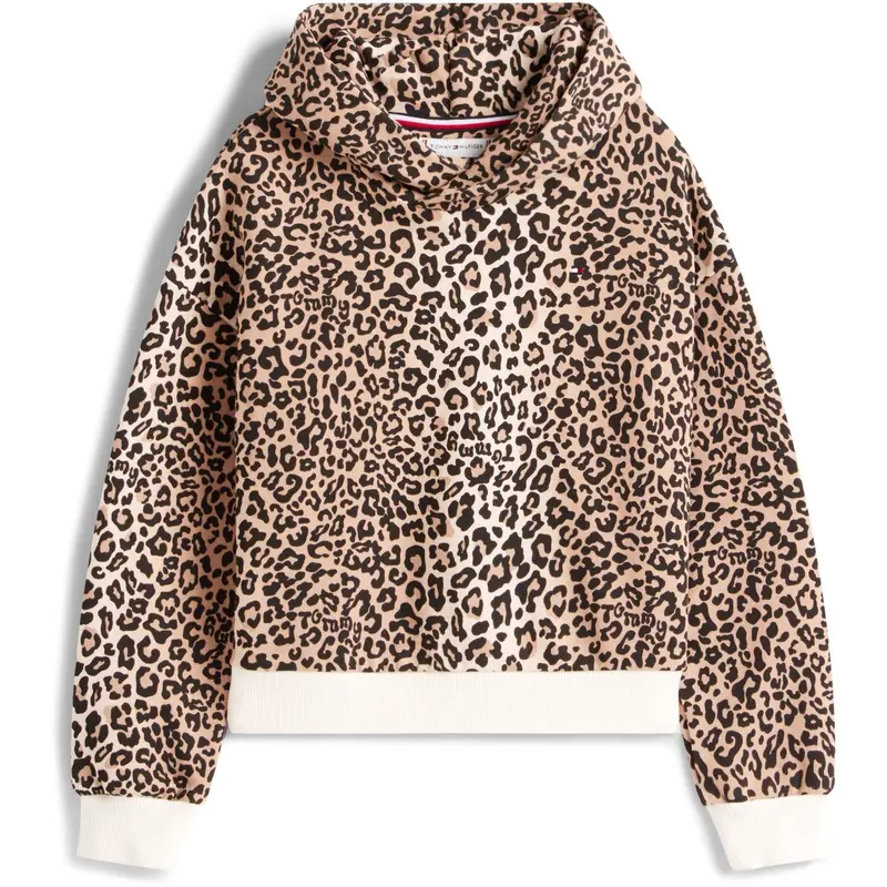 Tommy Hilfiger Leopard Print Leopard Hættetrøje 1