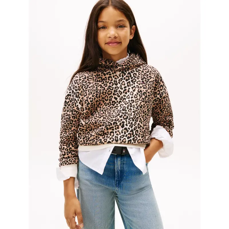 Tommy Hilfiger Leopard Print Leopard Hættetrøje 2
