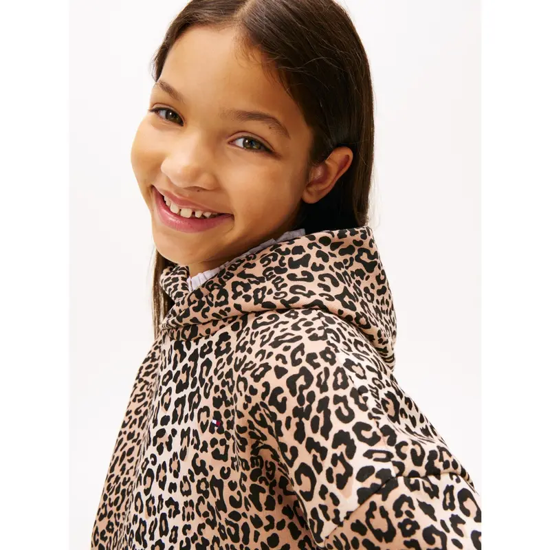 Tommy Hilfiger Leopard Print Leopard Hættetrøje 3