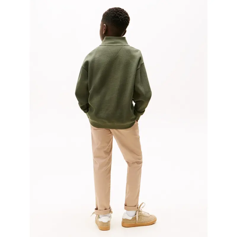 Tommy Hilfiger Pewter Green Texture Half Zip Sweatshirt 5