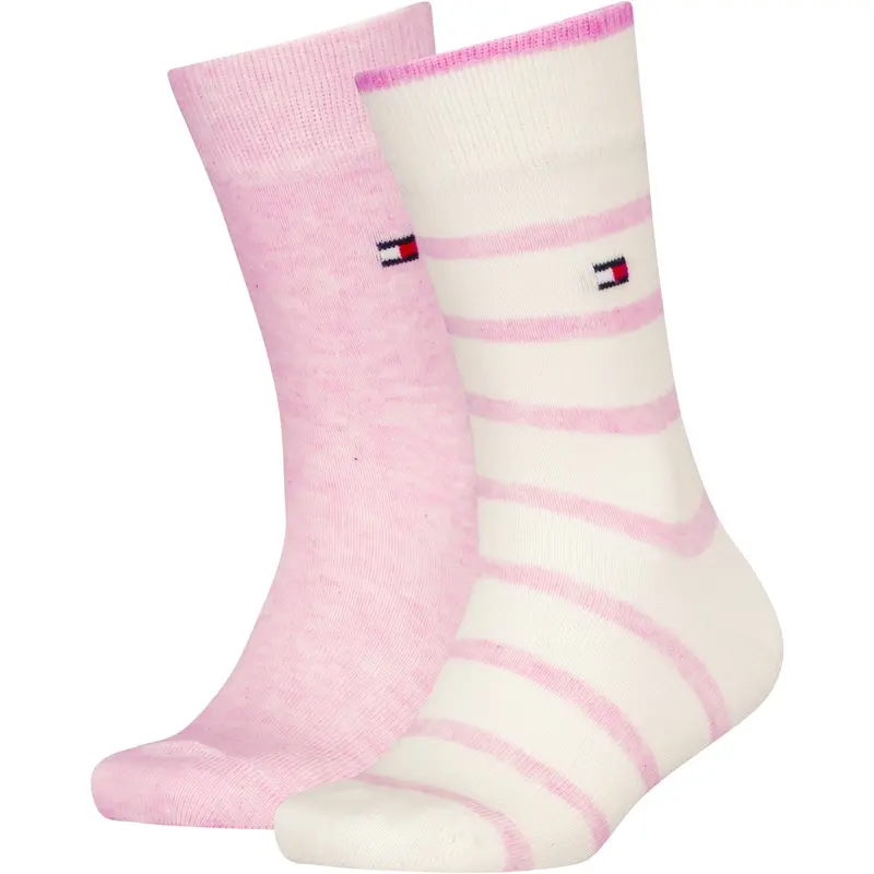 Tommy Hilfiger Pink Th Kids Strømpe 2P Breton Stripe 1