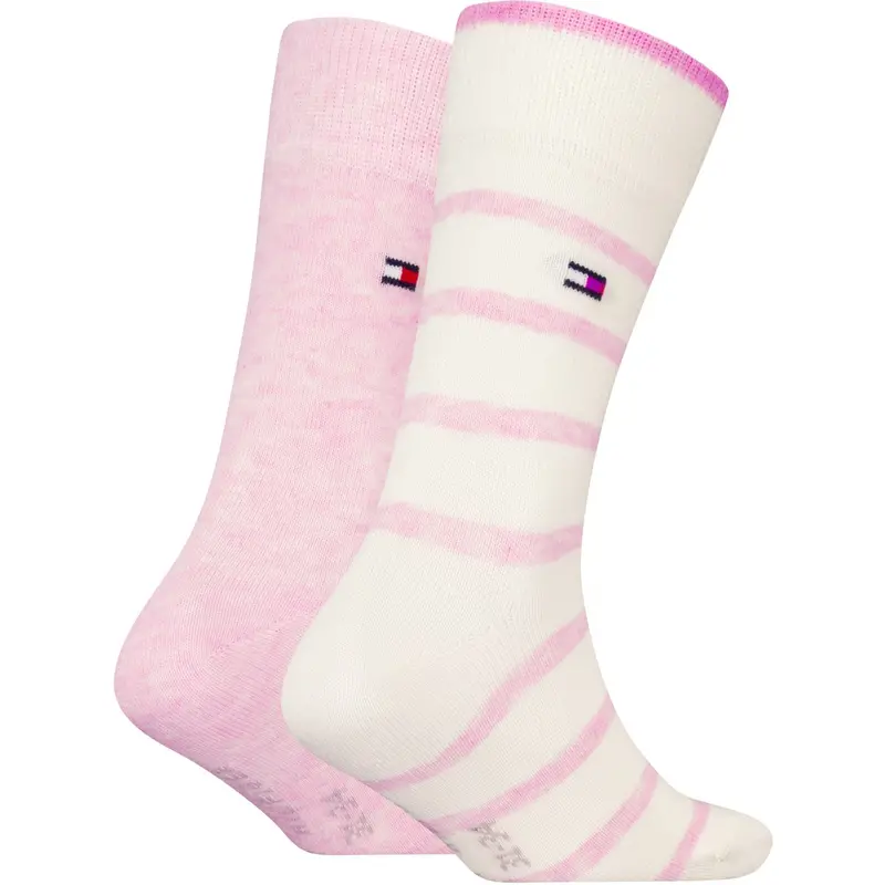 Tommy Hilfiger Pink Th Kids Strømpe 2P Breton Stripe 2