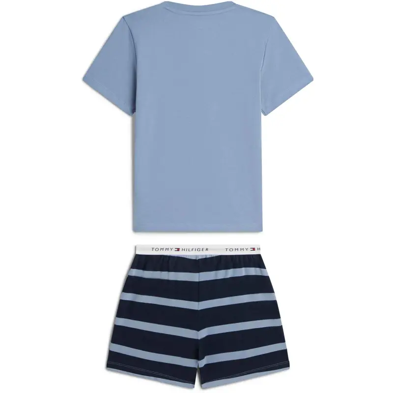 Tommy Hilfiger Rugby Stripe / Brisk Blue Ss Pj Sæt 3