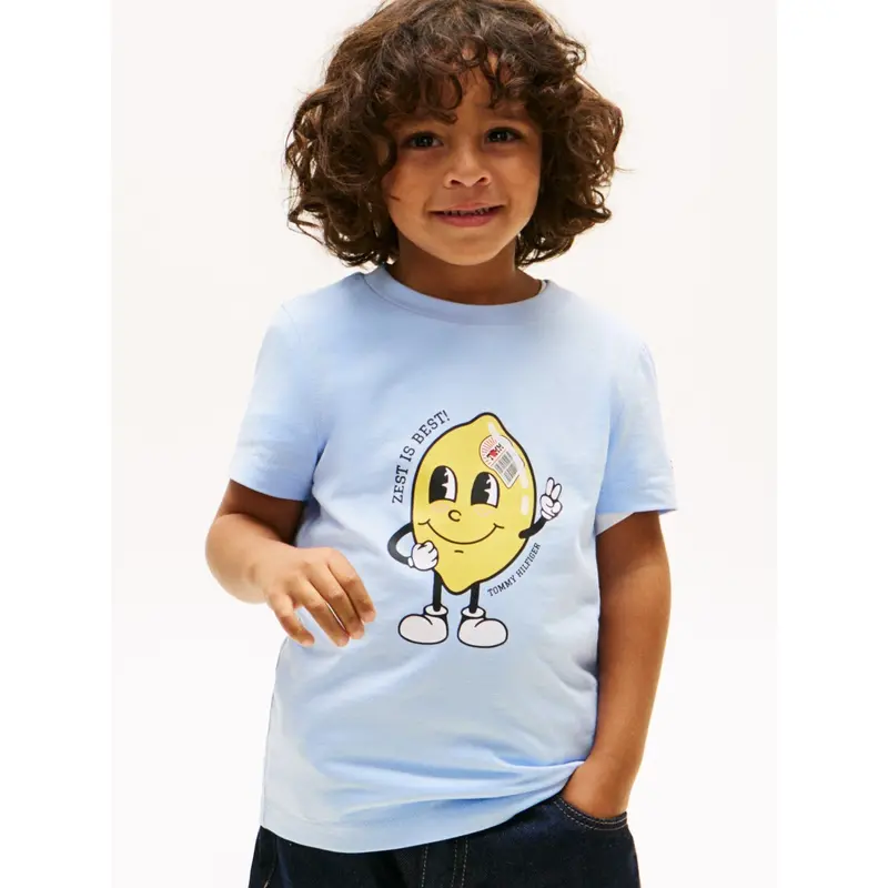 Tommy Hilfiger Sweet Blue Lb Fun Print Graphic T-Shirt 4