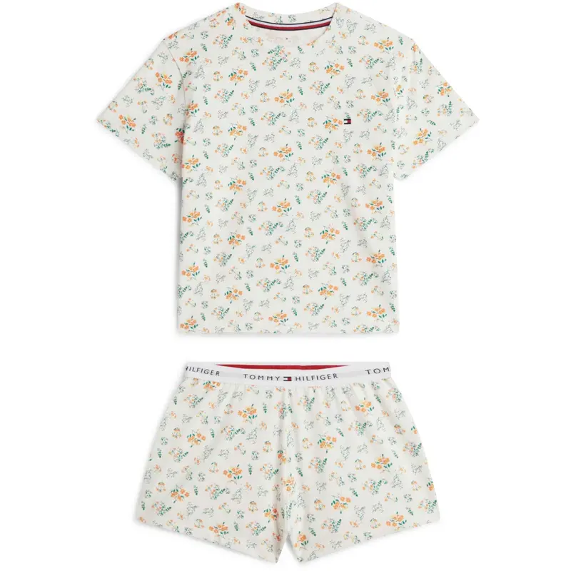 Tommy Hilfiger Traditional Floral Ecru Ss Pj Sæt 1