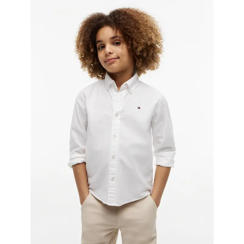 Tommy Hilfiger White Flag Oxford Skjorte Ls 2