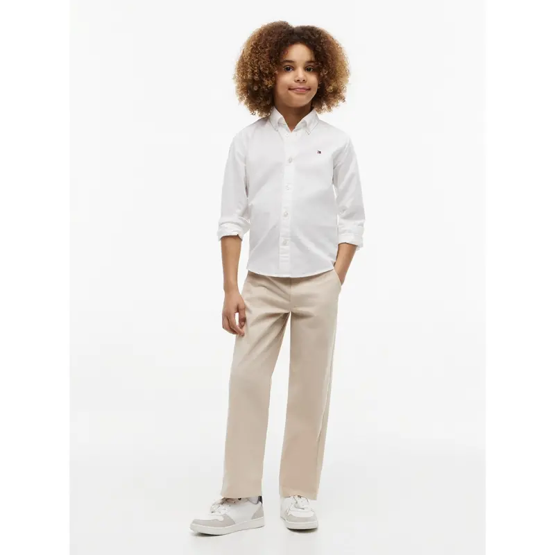 Tommy Hilfiger White Flag Oxford Skjorte Ls 4