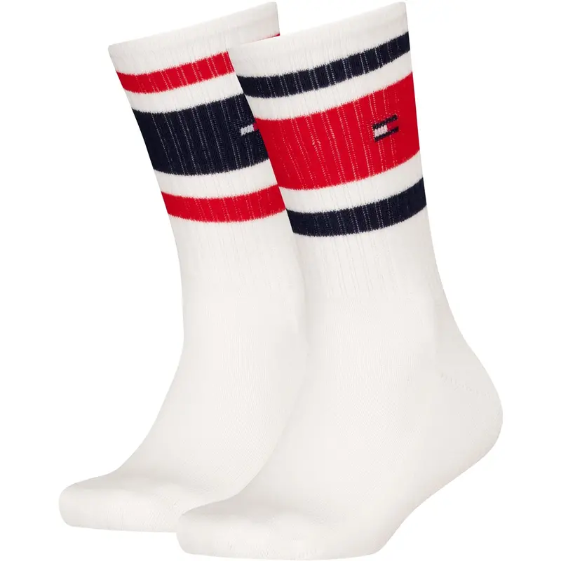 Tommy Hilfiger White Th Kids Strømpe 2P Sport Stripe 1