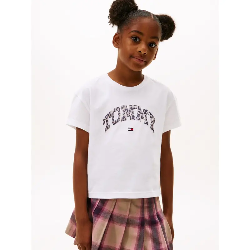 Tommy Hilfiger White Varsity Sateen Graphic Tee S/S 2