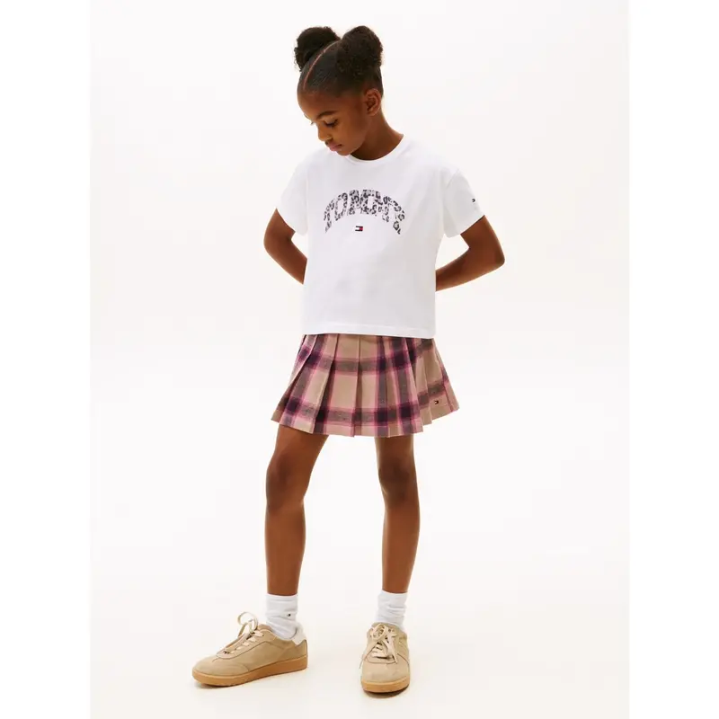 Tommy Hilfiger White Varsity Sateen Graphic Tee S/S 4