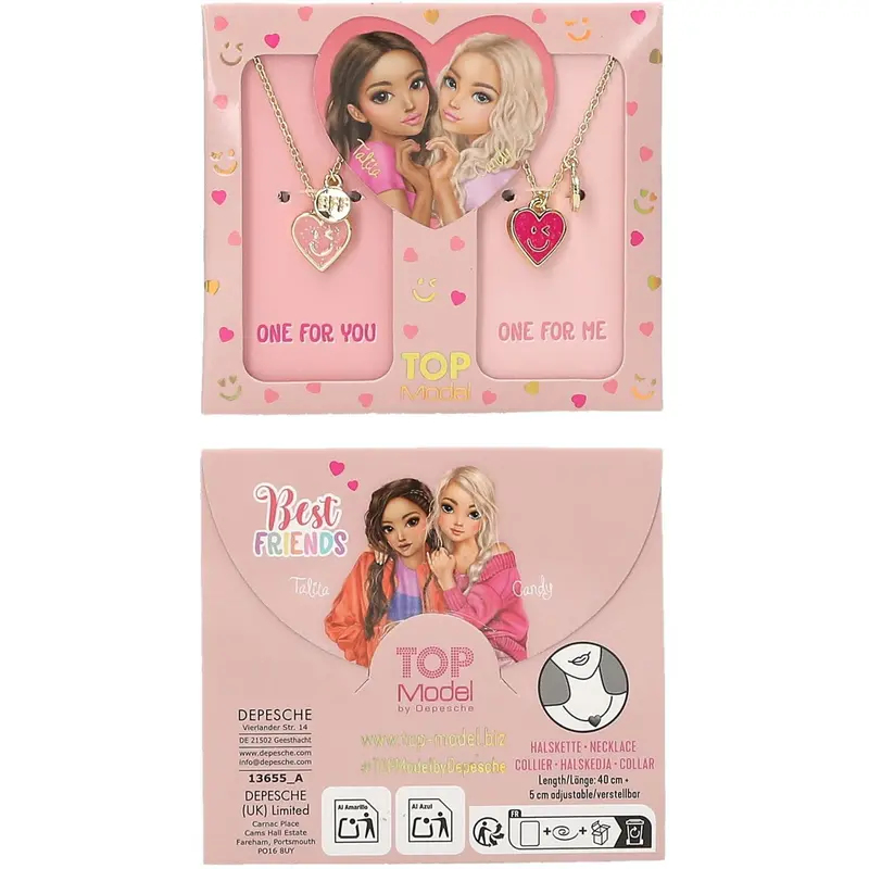 Topmodel Bff Halskæde Sæt Pink 1