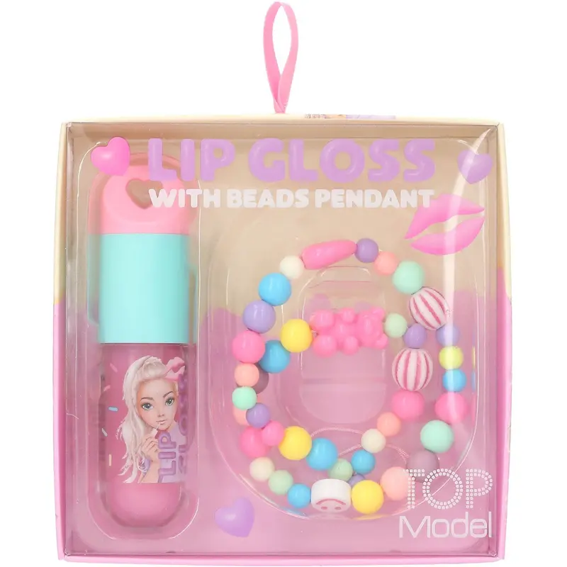 Topmodel Candy Glam Lipgloss Og Perlekæde Sæt 1