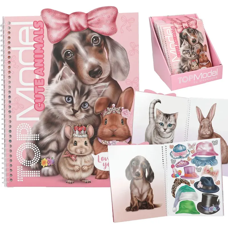 Topmodel Cute Animals Dress Me Up Klistermærke Bog 2