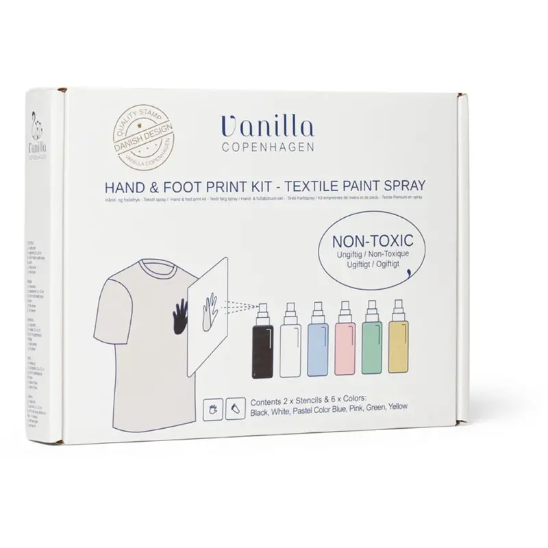 Vanilla Copenhagen Multi Stof Paint Spray Hand & Foot Print Kit 1