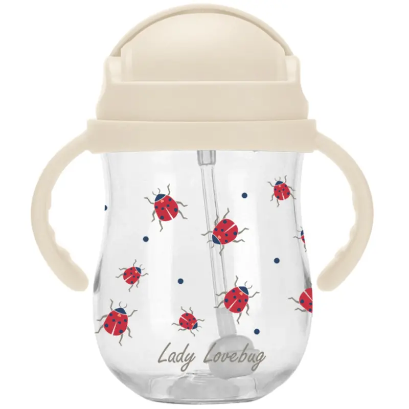 Vanilla Copenhagen Transparent Sugerør Flaske Tritan Ladybug 300 Ml 1