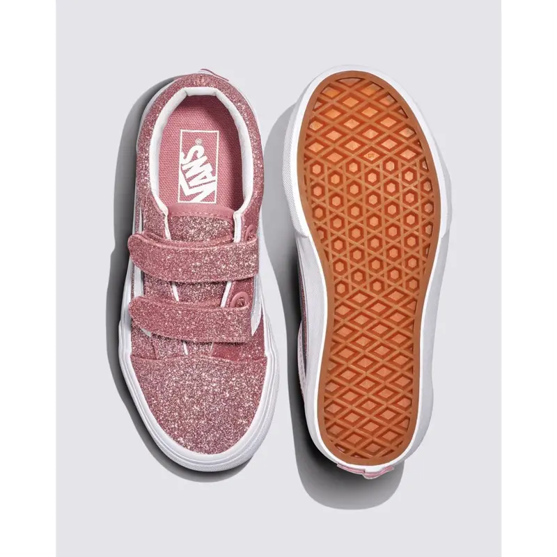 Vans Rose Gold Old Skool V Glitter 3