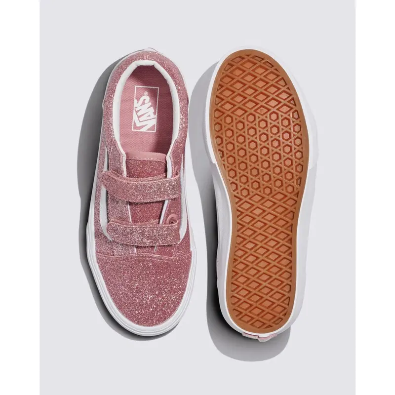 Vans Rose Gold Old Skool V Glitter 3