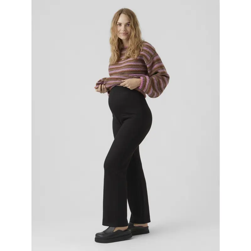 Vero Moda Maternity Black Vmmella Wide Flared Bukser Jrs Noos 2