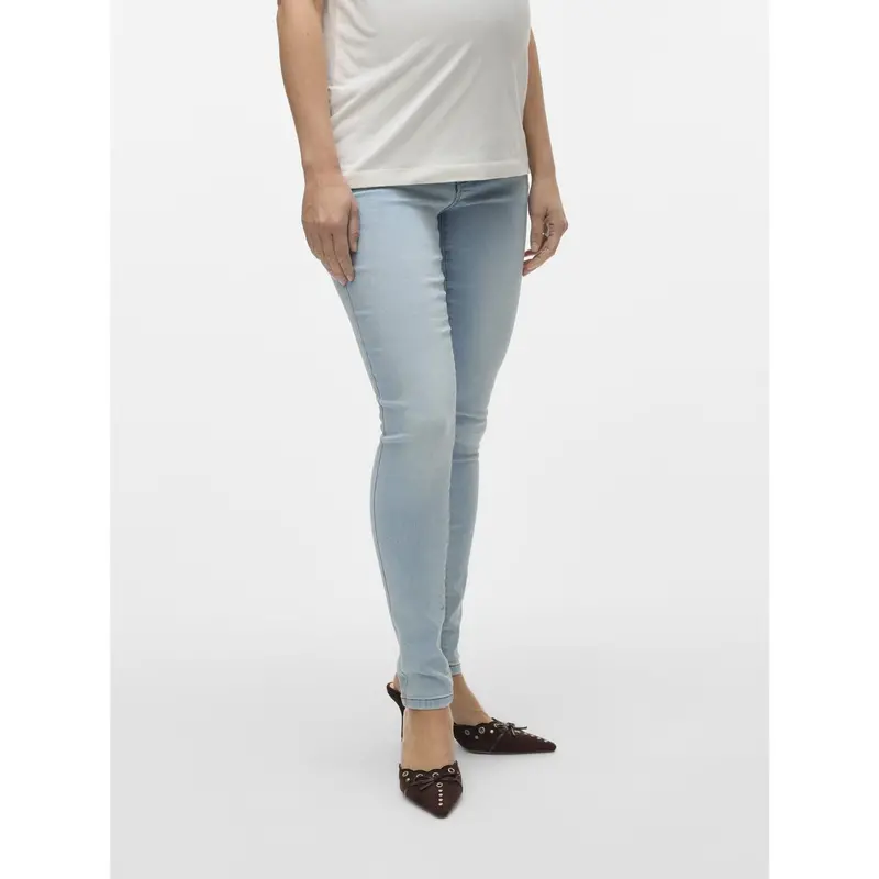 Vero Moda Maternity Light Blue Denim Vmmtanya S Piping Jeans Vi352 Ga Noos "32 3
