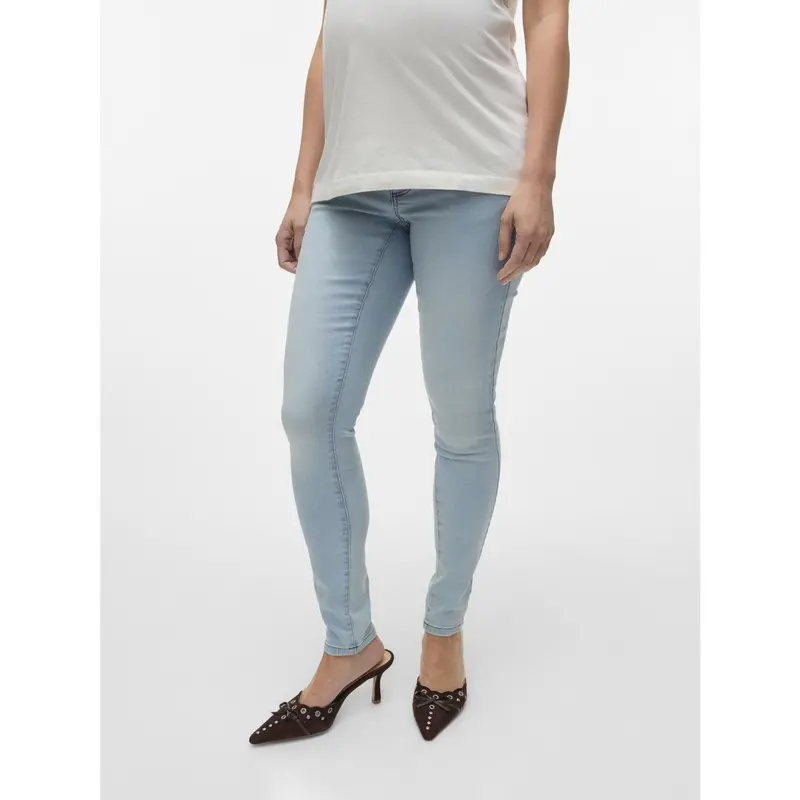Vero Moda Maternity Light Blue Denim Vmmtanya S Piping Jeans Vi352 Ga Noos "34 4