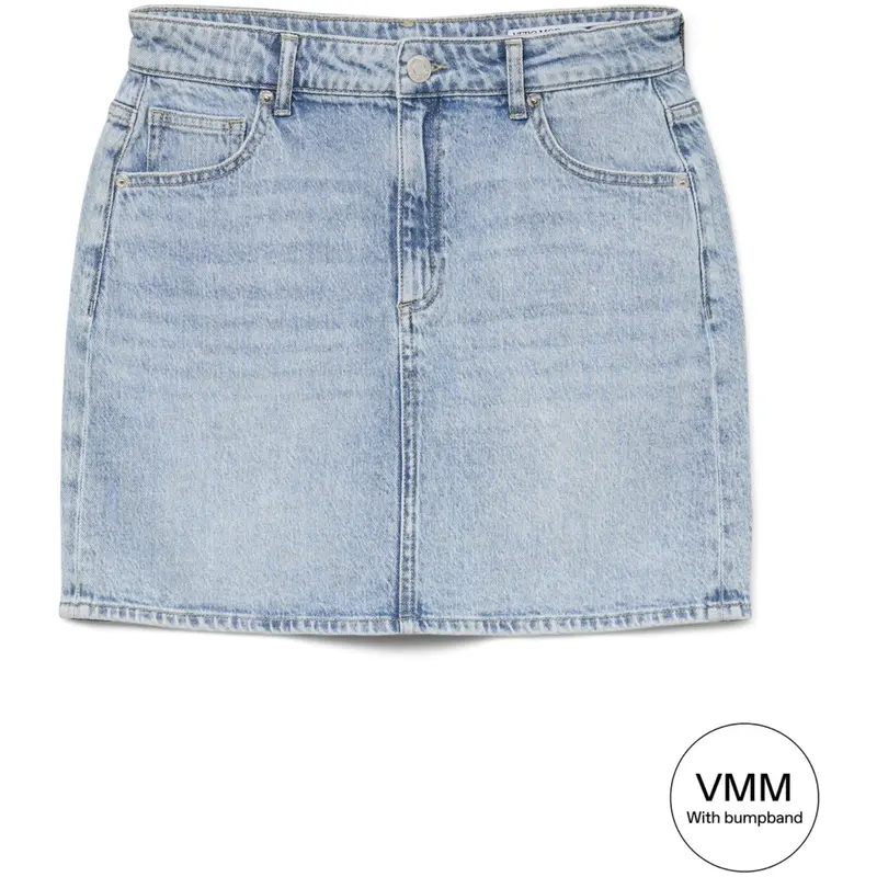 Vero Moda Maternity Light Blue Denim Vmmtessa Kort Dnm Nederdel Mix Ga Noos 1