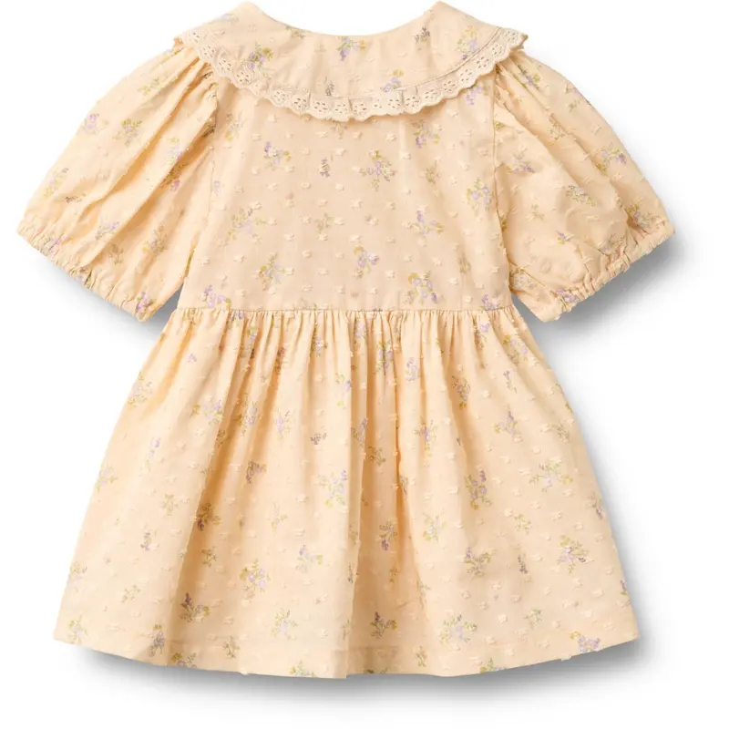 Wheat Barely Apricot Flowers Kjole S/S Adele 4
