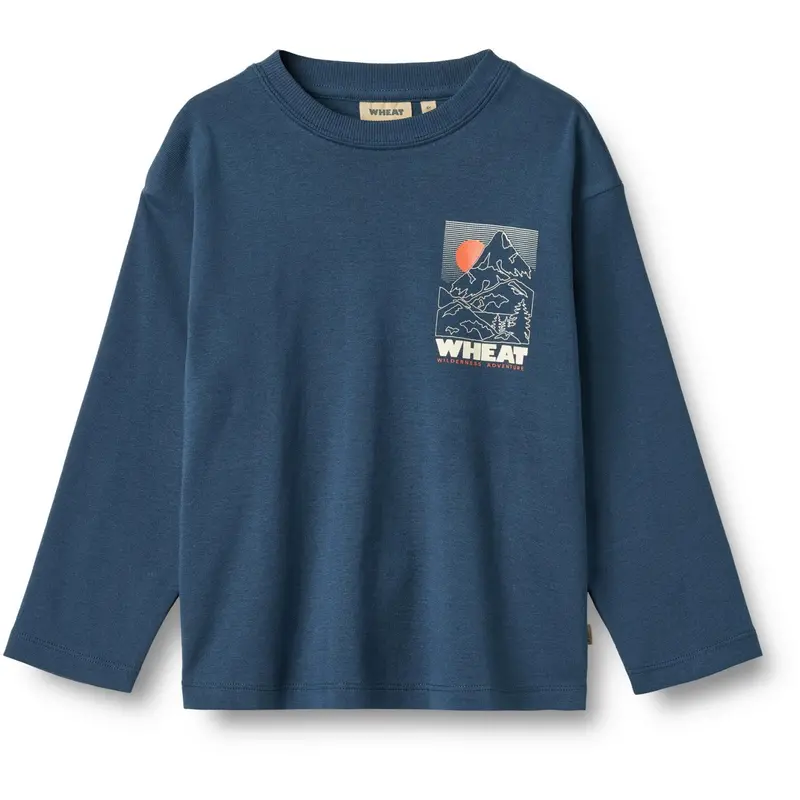 Wheat Blue Denim Bluse Print Dixie 1