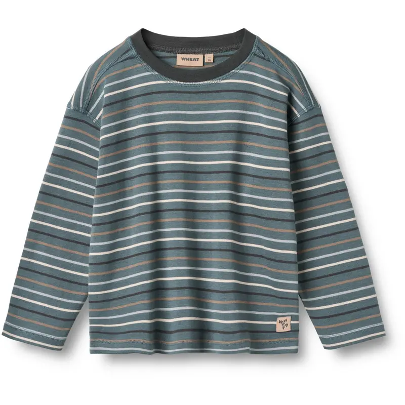 Wheat Blue Multi Stripe Bluse Hans 1