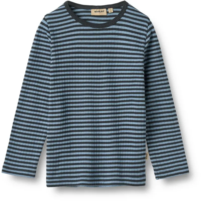 Wheat Bright Blue Stripe Bluse Stig 1