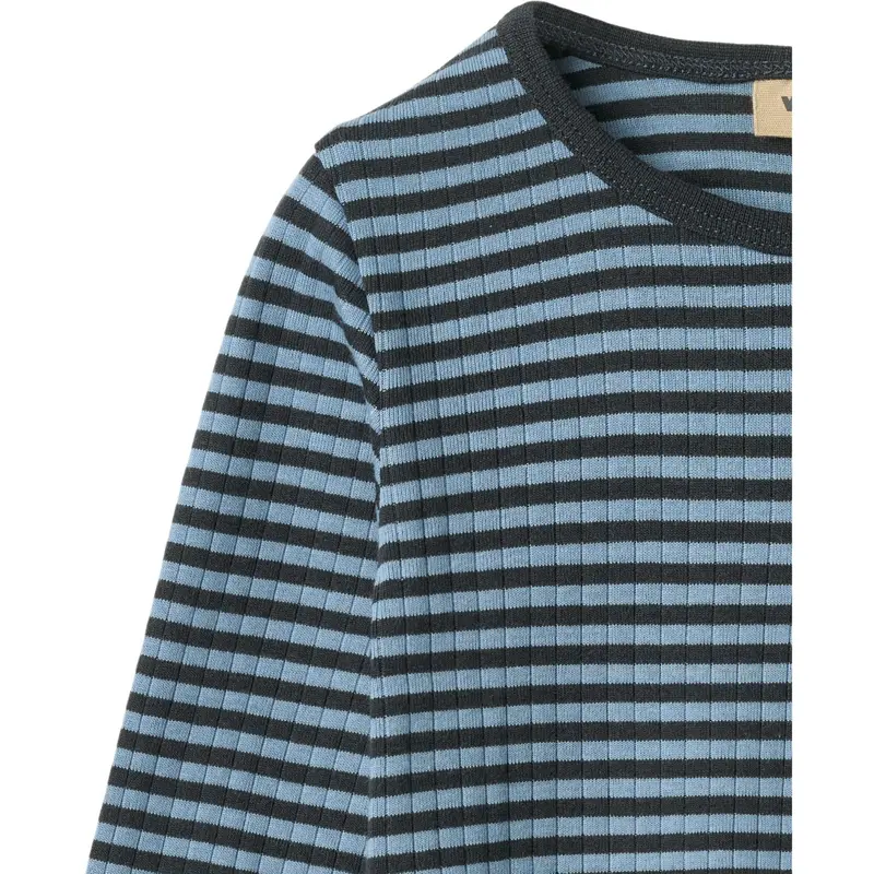 Wheat Bright Blue Stripe Bluse Stig 2