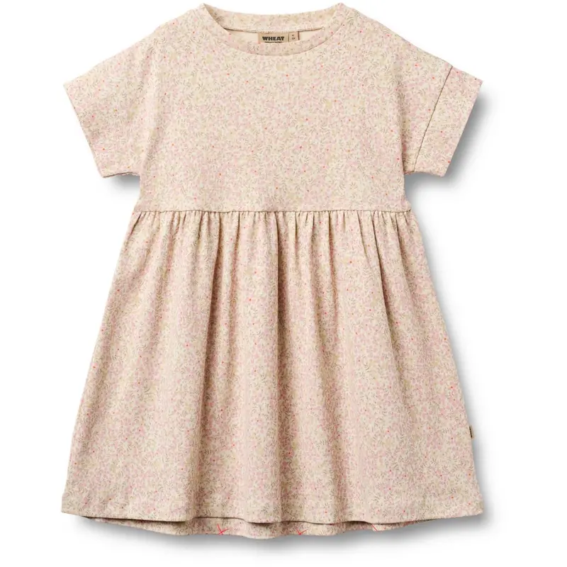 Wheat Coral Flowers Jersey Kjole S/S Emilie 1