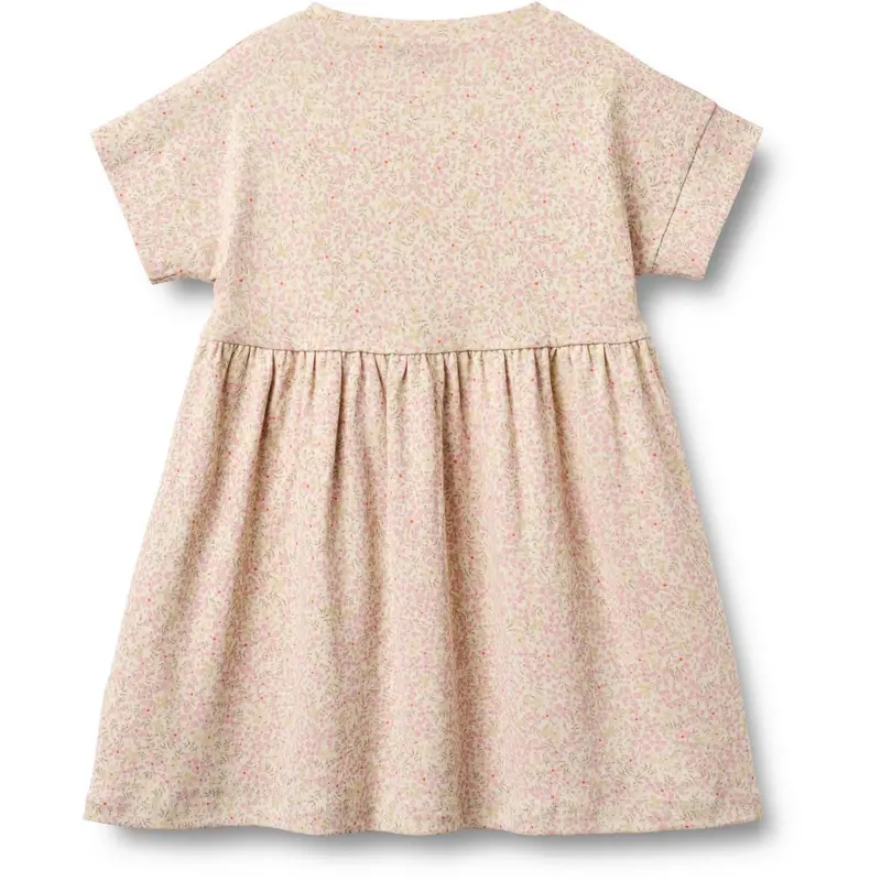 Wheat Coral Flowers Jersey Kjole S/S Emilie 3