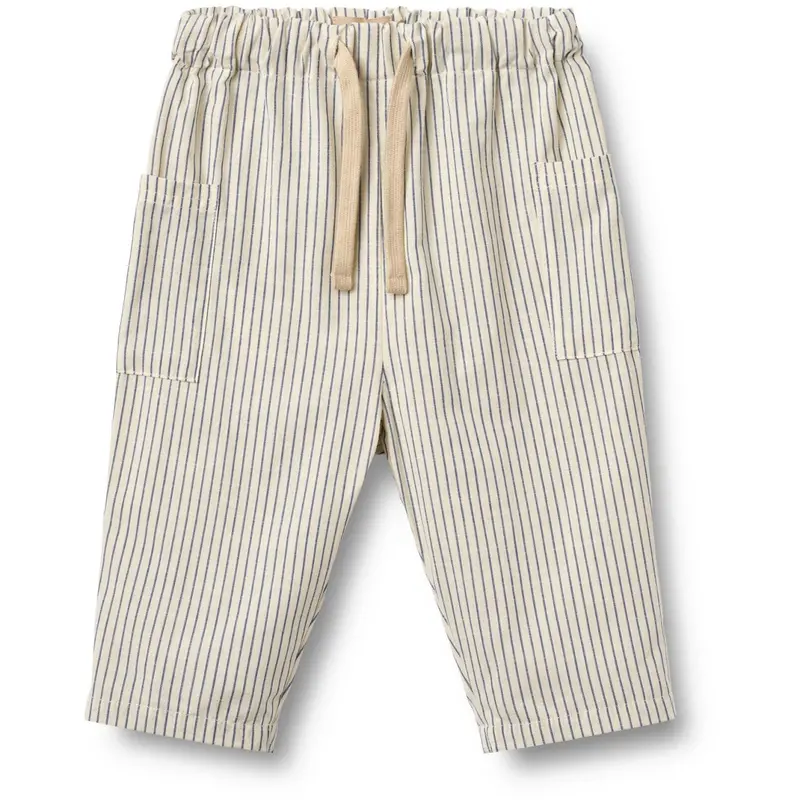 Wheat Dark Blue Stripe Bukser Arne 1
