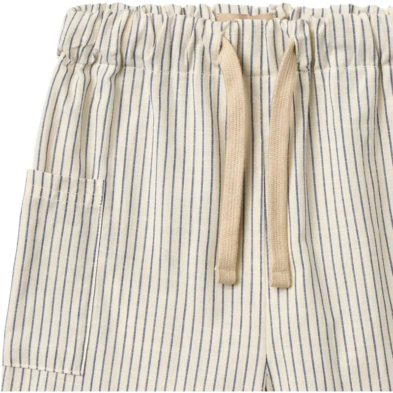 Wheat Dark Blue Stripe Bukser Arne 2