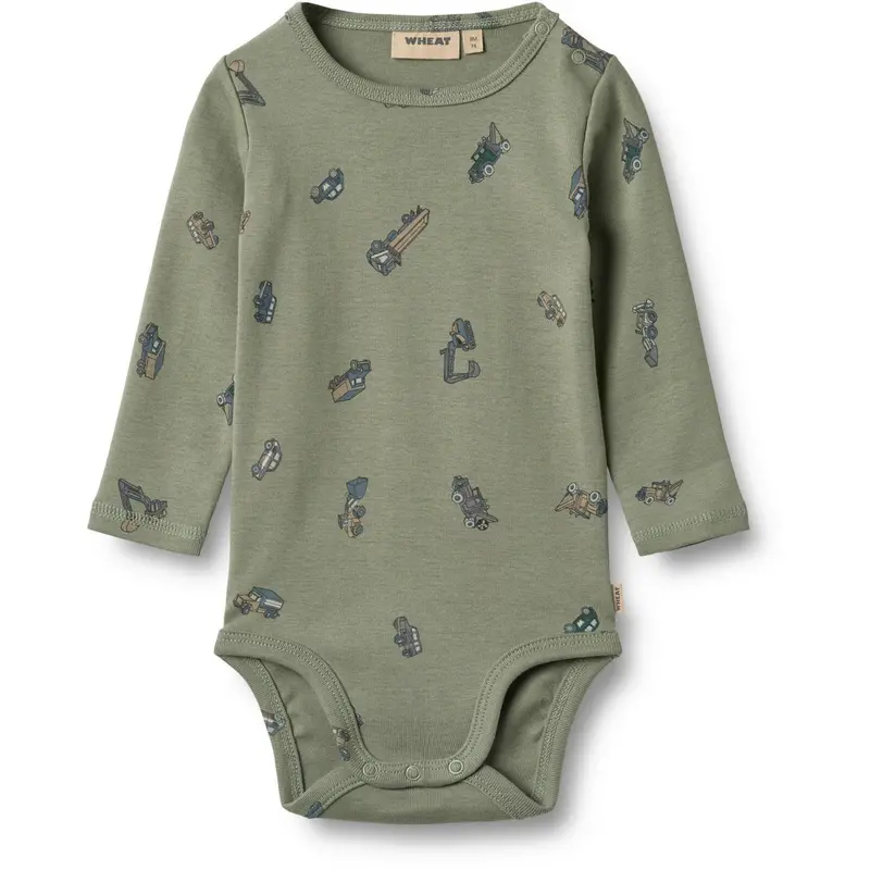 Wheat Dusty Green Cars Body L/S Freddie 1