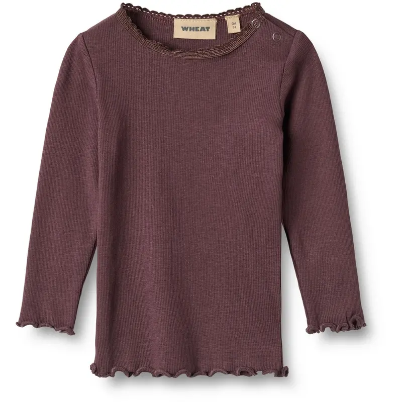 Wheat Fudge Rib Bluse Reese 1