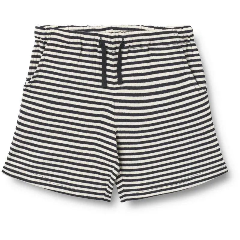 Wheat Navy Rib Stripe Jersey Shorts Kalle 1