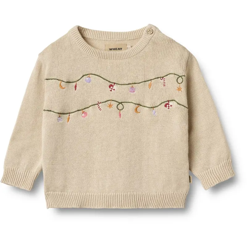 Wheat Offwhite Strik Pullover Embr. Lisa 1