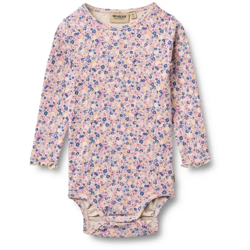 Wheat Pink Blue Flowers Body L/S Rie 1